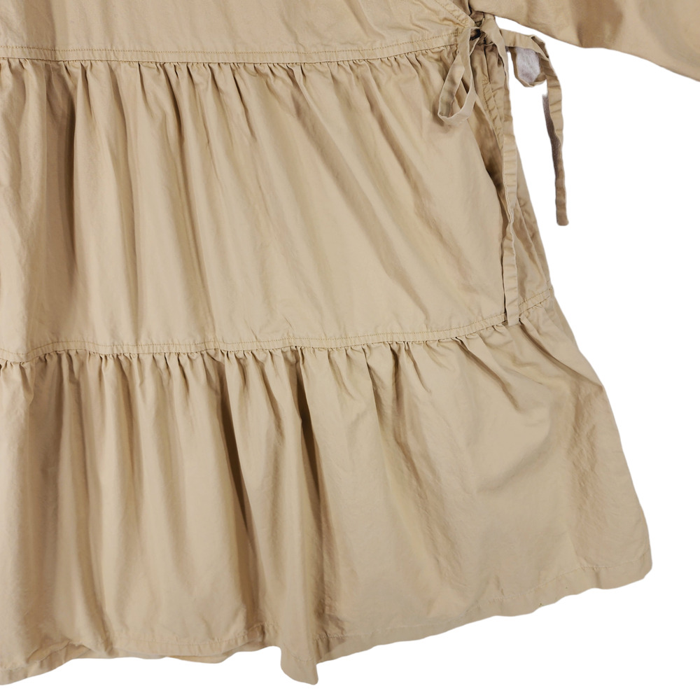 COS Beige Tiered Wrap-Style Midi Dress - Picture 8 of 16